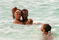 Whitney Houston and Bobby Brown