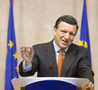 JOSE MANUEL BARROSO REAGIT A L'ELECTION DE NICOLAS SARKOZY A LA PRESIDENCE DE LA FRANCE
