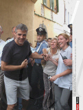 Italy: George Clooney filming TV advert