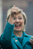 Senator Hillary Clinton attends rally to support medical rights of former Ground Zero workers