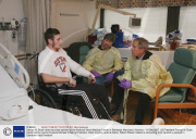 George W. Bush visits wounded soldiers at the National Naval Medical Center in Bethesda, Maryland, America - 19 Dec 2007