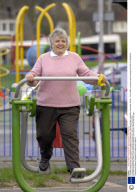 The Older People's Play Area, playground designed for pensioners, Dam Head Estate in Blackley, Manchester, Britain - 30 Jan 2008