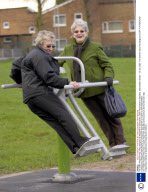 The Older People's Play Area, playground designed for pensioners, Dam Head Estate in Blackley, Manchester, Britain - 30 Jan 2008