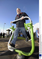 The Older People's Play Area, playground designed for pensioners, Dam Head Estate in Blackley, Manchester, Britain - 30 Jan 2008