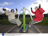 The Older People's Play Area, playground designed for pensioners, Dam Head Estate in Blackley, Manchester, Britain - 30 Jan 2008