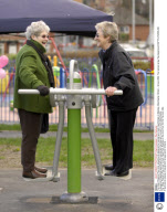 The Older People's Play Area, playground designed for pensioners, Dam Head Estate in Blackley, Manchester, Britain - 30 Jan 2008