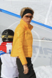 Victoria Beckham seen skiing and paragliding in Courchevel