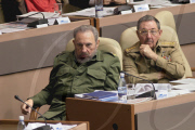 4302-Fidel Castro and his brother Raul Castro at National Assembly