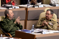 4302-Fidel Castro and his brother Raul Castro at National Assembly