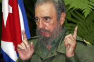 Fidel Castro gestures