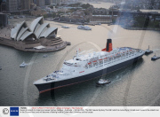 Queen Elizabeth 2 cruise liner leaves Sydney harbour,  Australia  - 25 Feb 2008