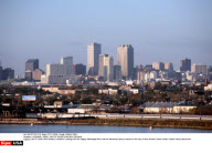 LOUISIANA: AERIAL VIEW OF DOWNTOWN NEW ORLEANS
