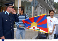 Protests during the Lighting of the Olympic Flame ceremony, Olympia, Greece - 24 Mar 2008
