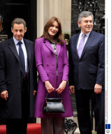 President Nicolas Sarkozy and wife Carla Bruni Sarkozy during their two-day State Visit, 10 Downing Street, London, Britain - 27 Mar 2008