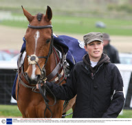 Zara Phillips at the Tedworth Point to Point at Barbury Castle, near Marlborough, Britain  - 04 Apr 2008
