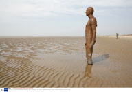 'Another Place' installation by Antony Gormley, Crosby Beach, Britain - 02 Apr 2007