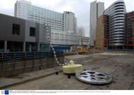 A Giant Plughole art installation in Paddington Basin, London, Britain - 08 March 2008