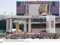 WASHINGTON: Pope Benedict XVI celebrates mass at National Stadium