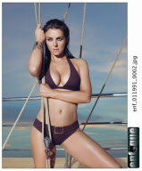 Elisabeth Hurley becomes new face for Mango bikinis in Madrid.