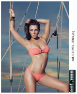 Elisabeth Hurley becomes new face for Mango bikinis in Madrid.