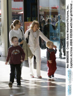 JODIE FOSTER & her family out at the Century City Mall