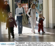 JODIE FOSTER & her family out at the Century City Mall