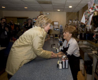 USA Hillary Clinton Campains Door to Door