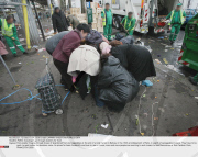 PARIS: Scavengers go through dustbins for food
