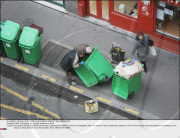 PARIS: Scavengers go through dustbins for food