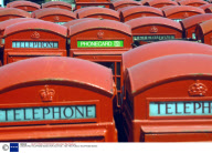 LONDON RED TELEPHONE BOXES FOR AUCTION - 1987