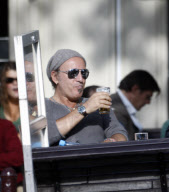 BRUCE SPRINGSTEEN ENJOYS A DRINK in AMSTERDAM