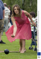 Elizabeth Hurley pens the Apney Crucis village fete in Gloucestershire, Britain - 28 Jun 2008
