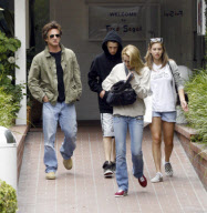 Sean Penn with family in Santa Monica