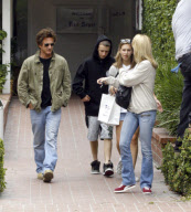 Sean Penn with family in Santa Monica