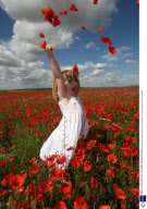 Poppy field near Cambridge, Britain - 06 Jul 2008