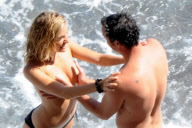 SiennaMiller  and Balthazar Getty on Positano