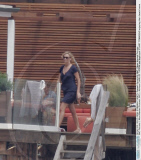 EXCL.: Actress CHARLIZE THERON and boyfriend STUART TOWNSEND enjoying their beach home