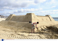 The world's first sand hotel, Weymouth beach, Dorset, Britain - 23 Jul 2008