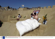 The world's first sand hotel, Weymouth beach, Dorset, Britain - 23 Jul 2008