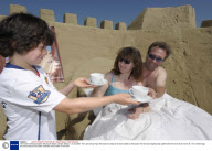 The world's first sand hotel, Weymouth beach, Dorset, Britain - 23 Jul 2008