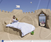 The world's first sand hotel, Weymouth beach, Dorset, Britain - 23 Jul 2008