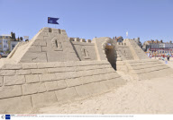 The world's first sand hotel, Weymouth beach, Dorset, Britain - 23 Jul 2008