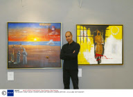 'THE DESERT IS NOT SILENT' EXHIBITION BY SAIF QADHAFI, LONDON, BRITAIN - 23 JUL 2002