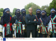 'THE DESERT IS NOT SILENT' EXHIBITION BY SAIF QADHAFI, LONDON, BRITAIN - 23 JUL 2002