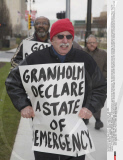 MI: PROTEST AGAINST HOME FORECLOSURES