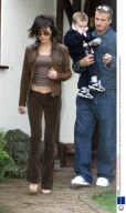VICTORIA BECKHAM CELEBRATING HER 27TH BIRTHDAY AT HOME, GOFFS OAK, HERTFORDSHIRE, BRITAIN - 17 APR 2001