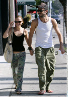 EXCL.: Actress CHRISTINA RICCI and boyfriend KICK GURRY can't keep their hands from each other
