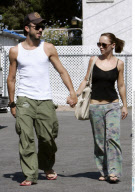 EXCL.: Actress CHRISTINA RICCI and boyfriend KICK GURRY can't keep their hands from each other