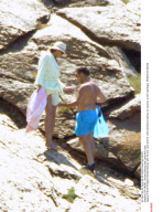 CAP NEGRE:  Nicolas Sarkozy and Carla with Louis
