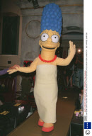 MARGE SIMPSON DONATING HER SIGNATURE DRESS TO THE FASHION CAFE IN NEW YORK, AMERICA - 1997